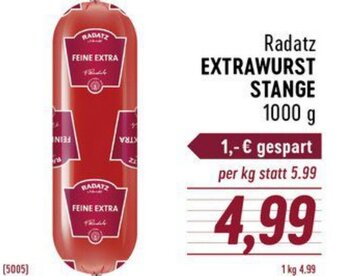 Radatz Radatz EXTRAWURST STANGE 1000 g Angebot