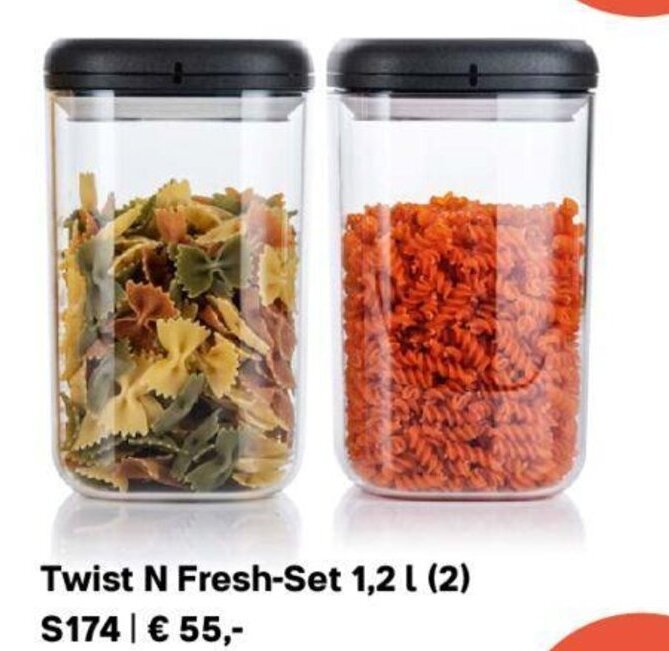 Tupperware Twist N Fresh-Set 1,2 l (2) S174 Angebot