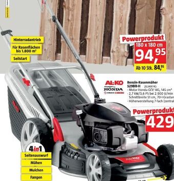 Bauhaus Benzin-rasenmäher 529br-h Angebot