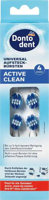 dm Aufsteckbürsten universal active clean Angebot