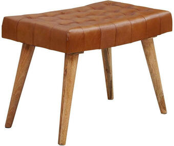 Möbelix Hocker ziegenleder braun sitz gepolstert h: 47 cm Angebot