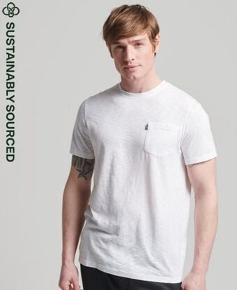 Superdry Organic cotton crew neck slub pocket t-shirt Angebot