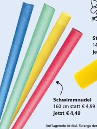 Schwimmnudel 160 cm statt € 4,99 jetzt € 4,49