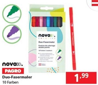 Pagro Diskont novox. PAGRO Duo-Fasermaler 10 Farben Angebot