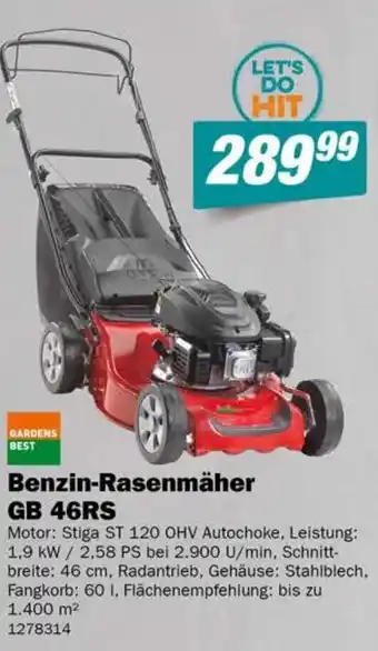 GARDENS BEST Benzin-Rasenmäher GB 46RS