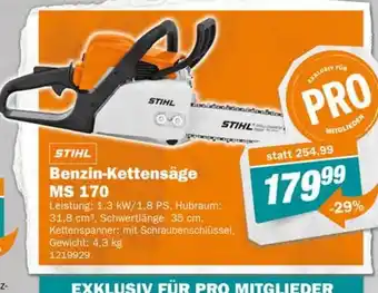 Let's Do It Baumarkt STIHL Benzin-Kettensäge MS 170 Angebot