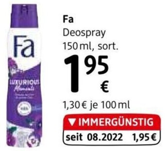 dm Fa Deospray 150 ml, sort. Angebot