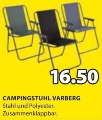 JYSK CAMPINGSTUHL VARBERG Stahl und Polyester. Zusammenklappbar. Angebot