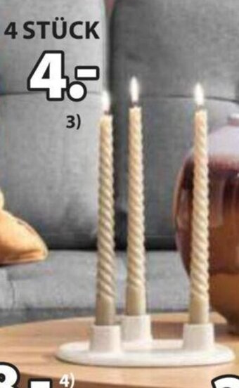 JYSK KERZE BALDUR Paraffin. 4 Stück. H26 cm Angebot