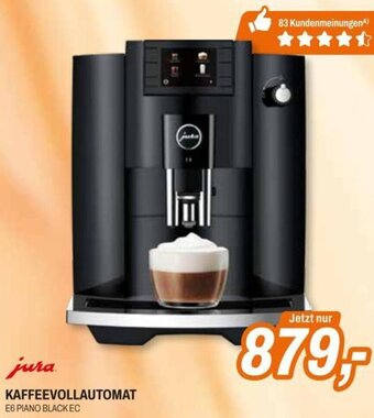 Expert jura. KAFFEEVOLLAUTOMAT E6 PIANO BLACK EC Angebot
