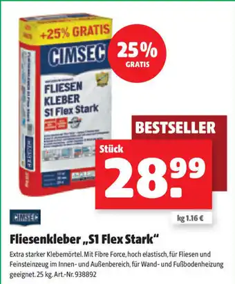 CIMSEC Fliesenkleber ,,S1 Flex Stark"