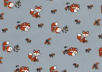 Bealena jerseystoff fuchs 70 x 100 cm grau