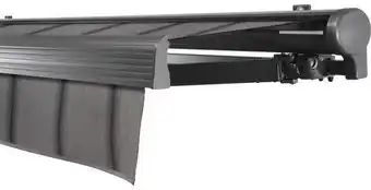 Soluna halbkassettenmarkise comfort 5,5x3,5 stoff dessin d419 gestell db703 dunkelgrau antrieb rechts inkl. motor, sonnen und