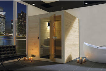Hornbach Massivholzsauna weka valida plus inkl. 9 kw ofen u. intergr.steuerung mit fenster und ganzglastüre aus klarglas Angebot