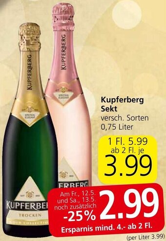 Spar Kupferberg Sekt versch. Sorten 0,75 Liter Angebot