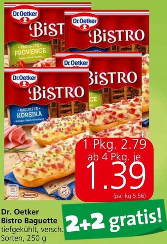 Spar Dr. Oetker Bistro Baguette tiefgekühlt, versch. Sorten, 250 g Angebot