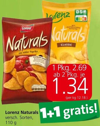 Spar Lorenz Naturals versch. Sorten, 110 g Angebot