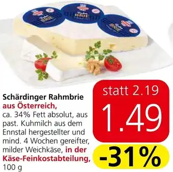 Spar Schärdinger Rahmbrie aus Österreich, 100g Angebot