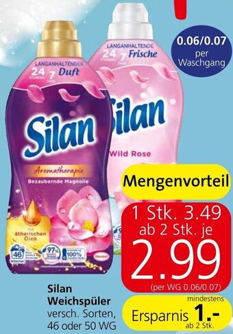 Spar Silan Weichspüler versch. Sorten, 46 oder 50 WG Angebot