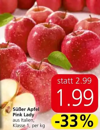 Spar Süßer Apfel Pink Lady aus Italien, Klasse 1, per kg Angebot