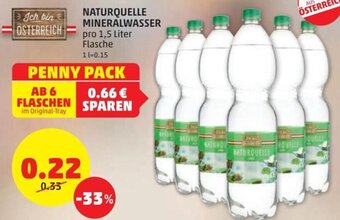 PENNY NATURQUELLE MINERALWASSER pro 1,5 Liter Flasche Angebot
