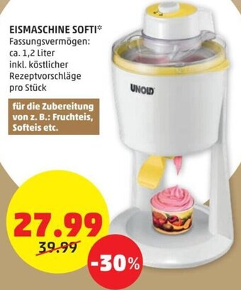 EISMASCHINE SOFTI** Fassungsvermögen: ca. 1,2 Liter