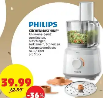 PENNY PHILIPS KÜCHENMASCHINE* ca. 1,5 Liter pro Stück Angebot