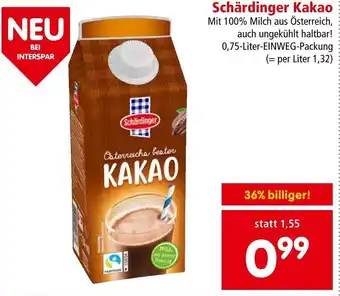 Interspar Schärdinger Kakao 0,75L Angebot