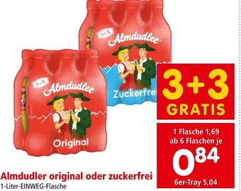 Interspar Almdudler original oder zuckerfrei 1-Liter-EINWEG-Flasche Angebot