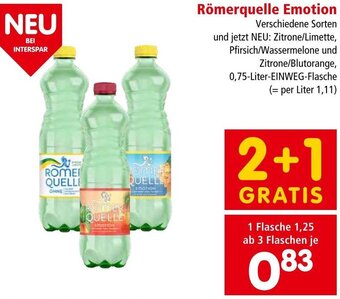 Interspar Römerquelle Emotion 0,75-Liter-EINWEG-Flasche Angebot