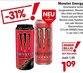 Interspar Monster Energy 0,5 Liter Angebot