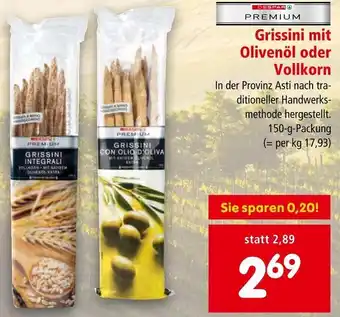 Interspar Grissini mit Olivenöl oder Vollkorn 150 g Angebot
