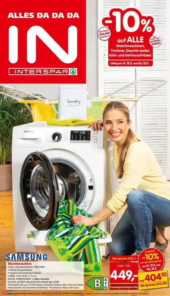 Interspar SAMSUNG Waschmaschine Angebot