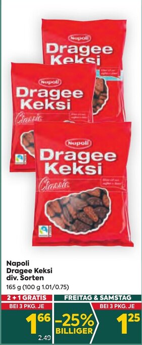 Billa Napoli Dragee Keksi div. Sorten 165g Angebot
