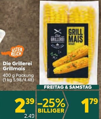 Billa Die Grillerei Grillmais 400 g Packung Angebot