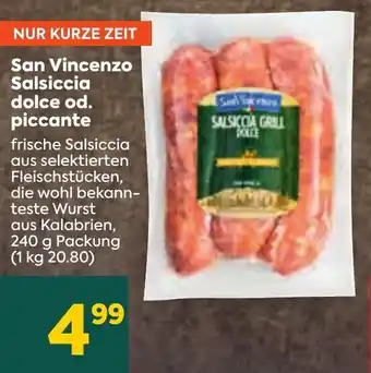 Billa San Vincenzo Salsiccia dolce od. piccante 240 g Angebot