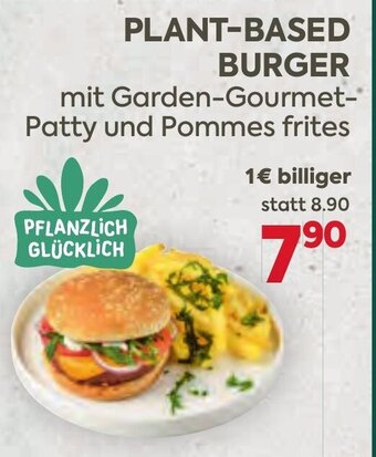 Billa PLANT-BASED BURGER mit Garden-Gourmet-Patty und Pommes frites Angebot