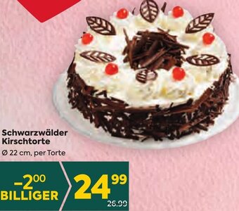 Billa Schwarzwälder Kirschtorte Ø 22 cm, per Torte Angebot