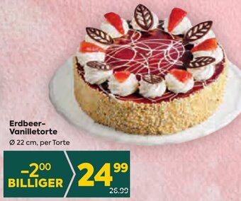 Billa Erdbeer-Vanilletorte Ø 22 cm, per Torte Angebot