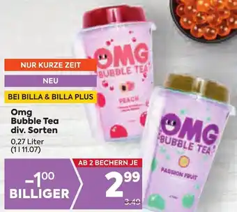 Billa Omg Bubble Tea div. Sorten 0,27 Liter Angebot