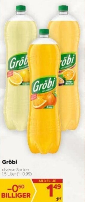 Billa Gröbi 1.5 Liter Angebot