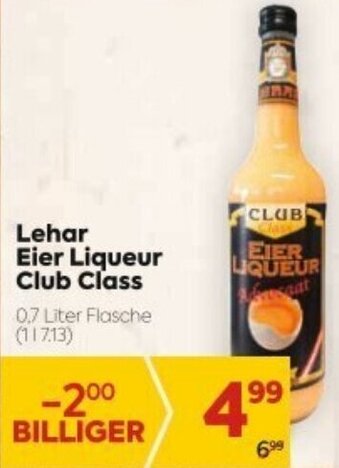 Billa Lehar Eier Liqueur Club Class Angebot