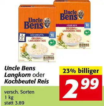 Uncle Bens Langkorn Oder Kochbeutel Reis 1Kg