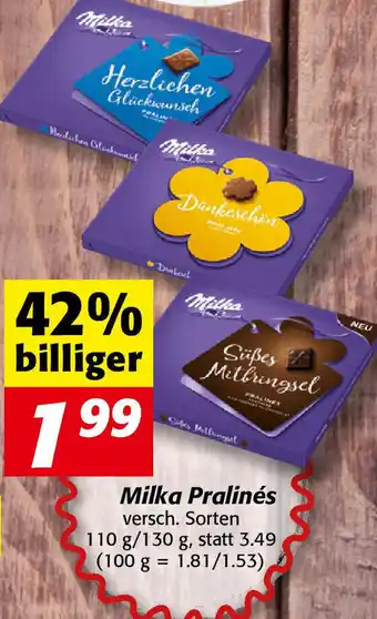 Nah&Frisch Milka Pralinés Angebot