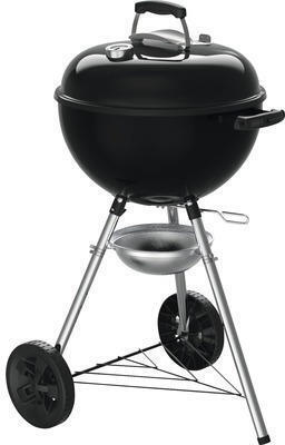 Hornbach Holzkohlegriller weber kettle e-4710 schwarz mit ø 47 cm grillfläche, one-touch reinigungssystem, deckelthermometer, grillros Angebot