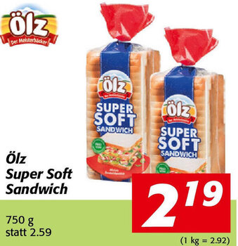 Nah&Frisch Ölz Super Soft Sandwich 750g Angebot