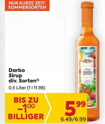 Billa Darbo Sirup div. Sorten¹) Angebot