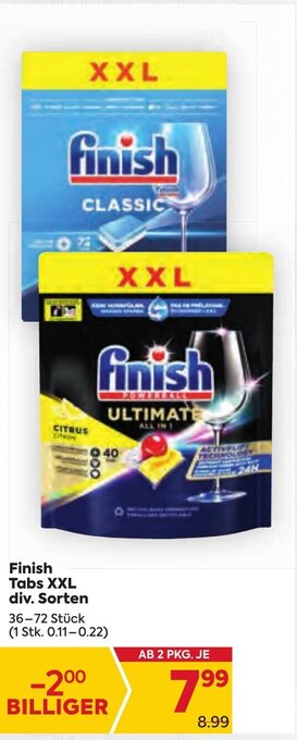 Billa Finish Tabs XXL div. Sorten Angebot