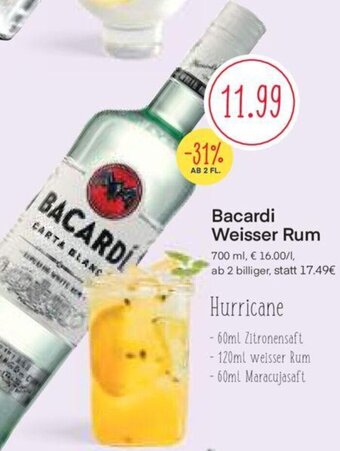 MPreis Bacardi Weisser Rum Angebot