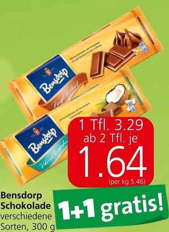 Eurospar Bensdorp Schokolade verschiedene Sorten, 300 g Angebot